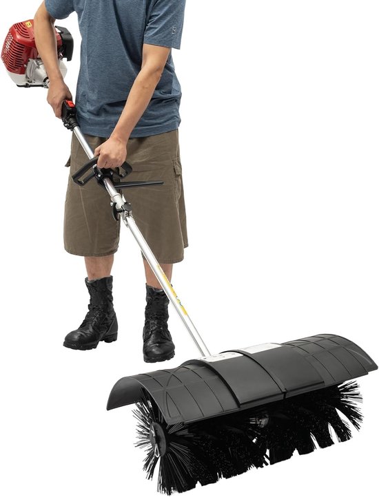 Benzine Veegmachine - Tuinbezem Motorbezem - Terras Reinigen - Grote Werkbreedte - 60 cm - Zwart — afbeelding 4