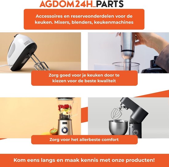 compacte hakmolen, 350 ml, compatibel met Braun staafmixer 4162, HC4000, MultiQuick 2, MultiQuick 3 — afbeelding 3