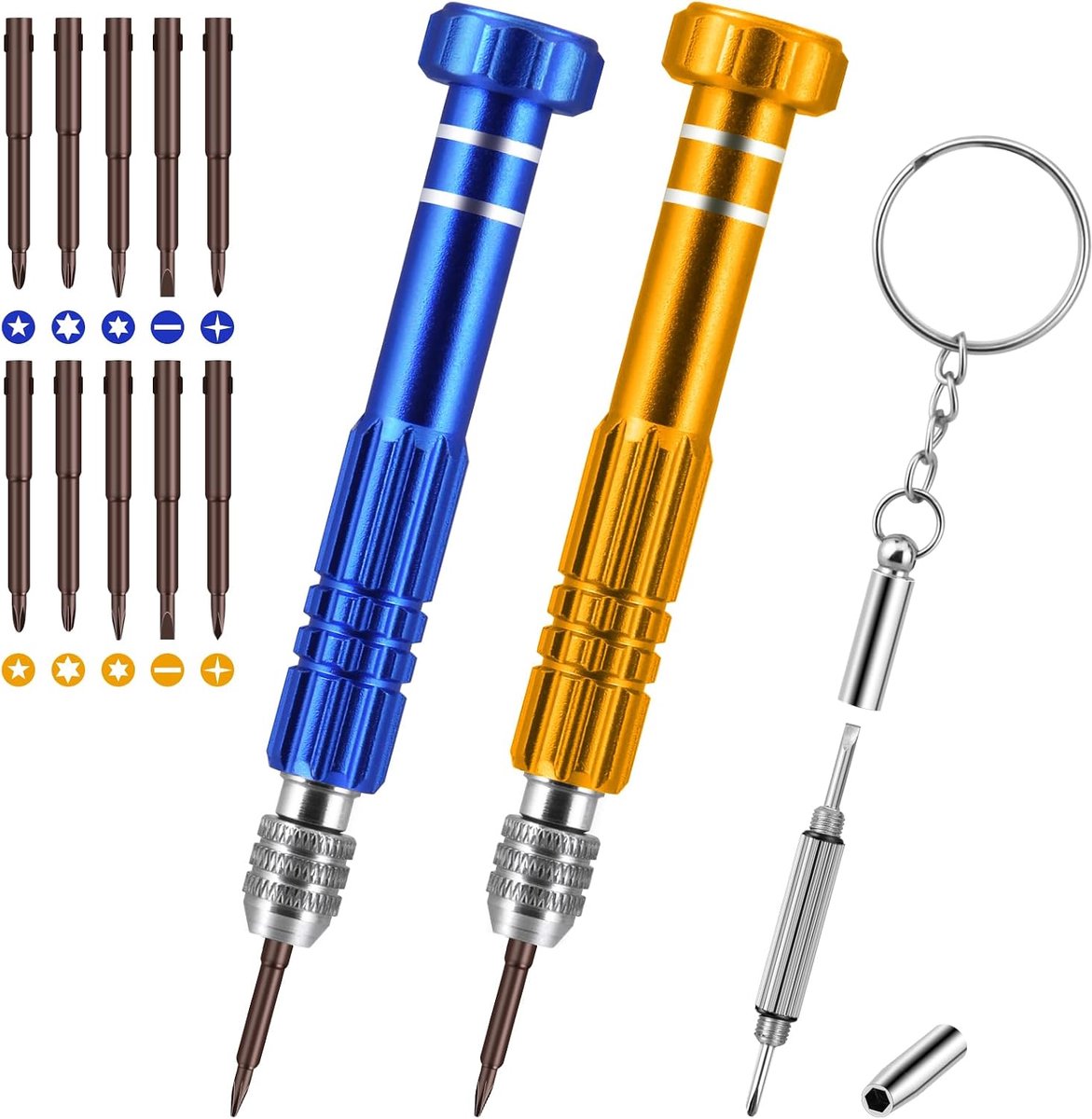 13-in-1 kleine brillenschroevendraaier reparatieset, glazen