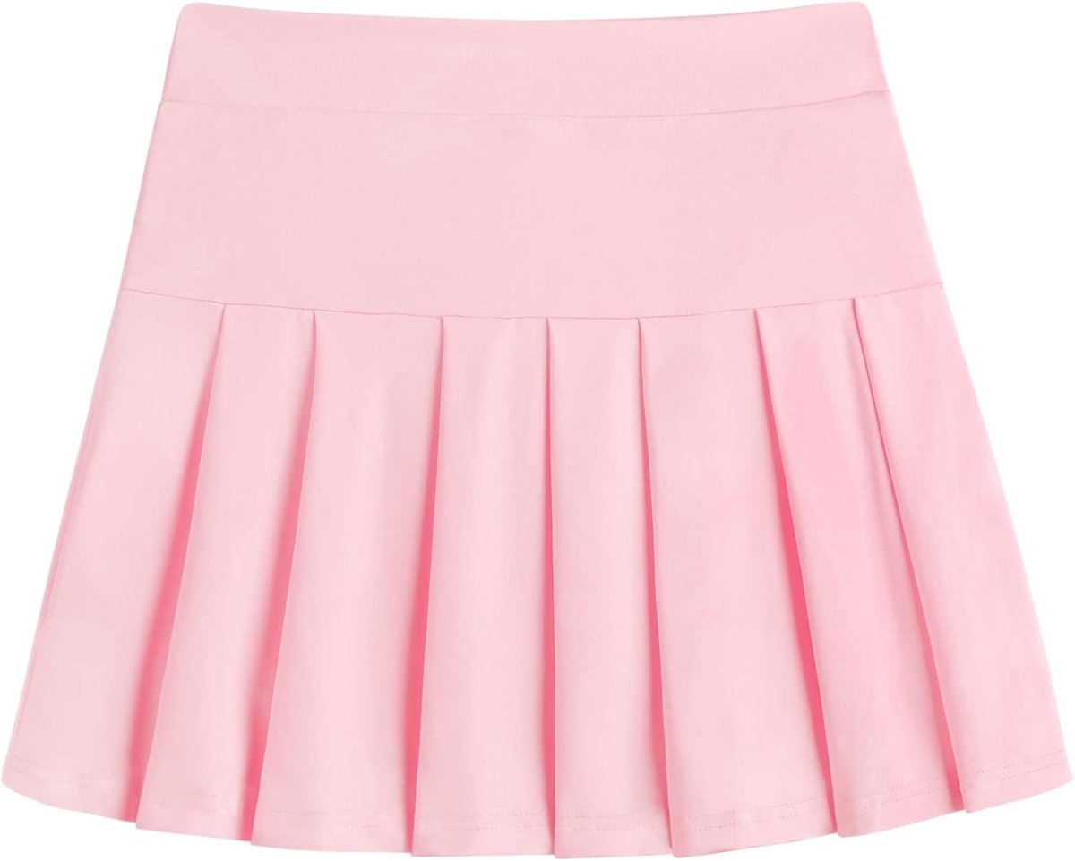 Meisjesrok tennisrok hoge taille geplooide rok kinderen effen golfrok