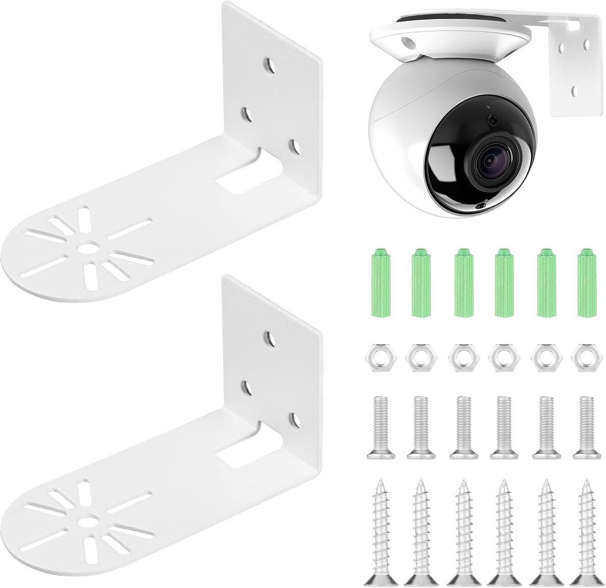 2 Stuks Metalen Wandhouder voor Google Nest Cam, Batterij - 2e