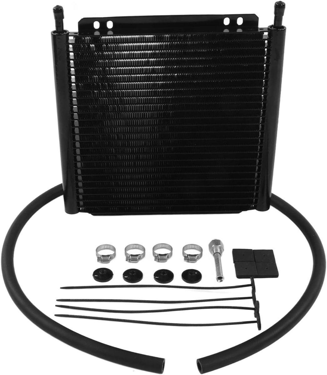 Koeler, Transmissie Oliekoeler Aluminium Olie Koelsysteem 26 Rijen Zwarte Radiator Voor Pick-up Trucks Klasse C Campers