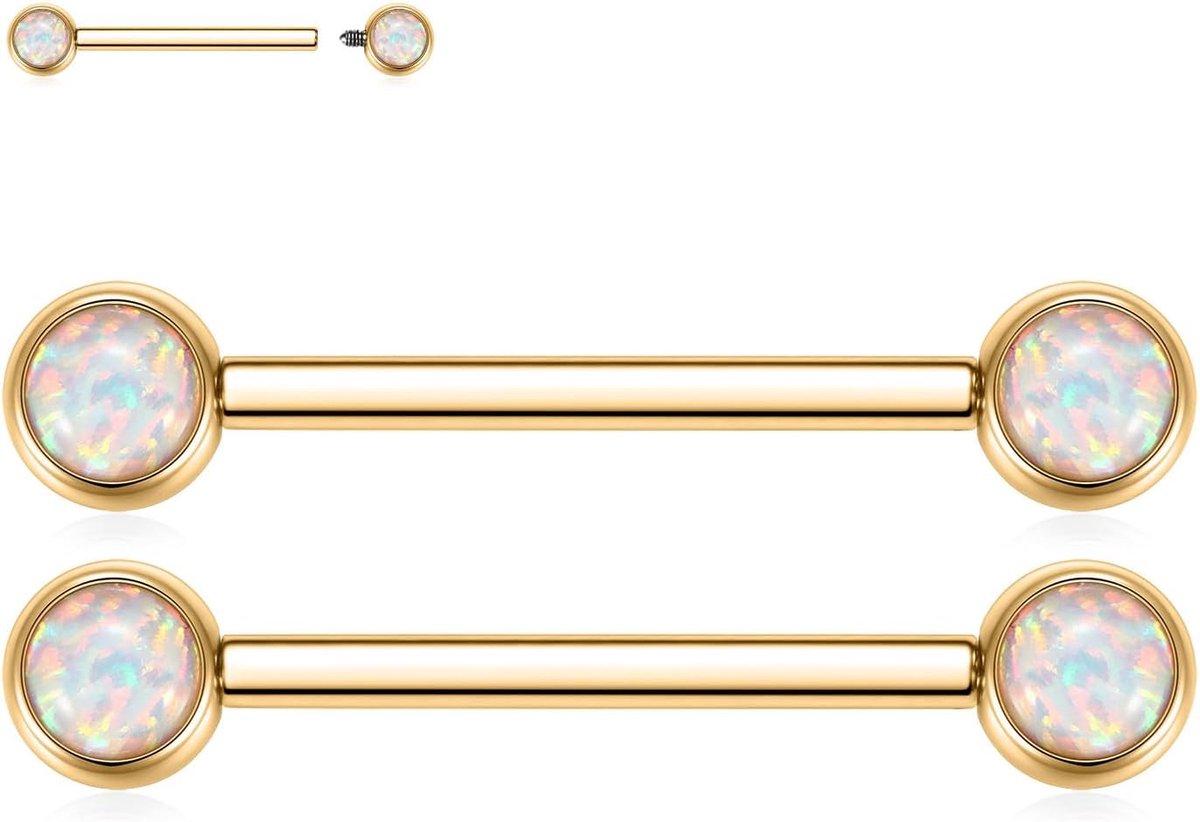 14G Tepelstaafjes Tepelpiercing Sieraden Tong Bars Tong Piercing