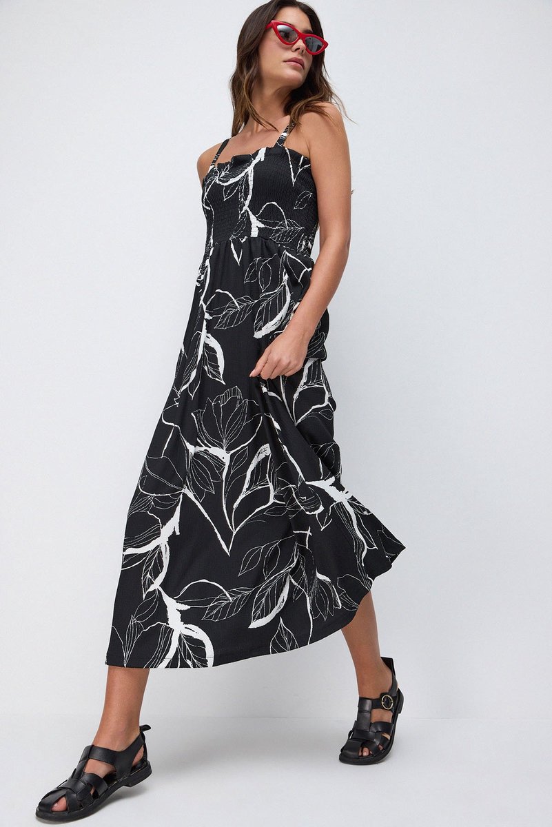 Robe longue à bretelles