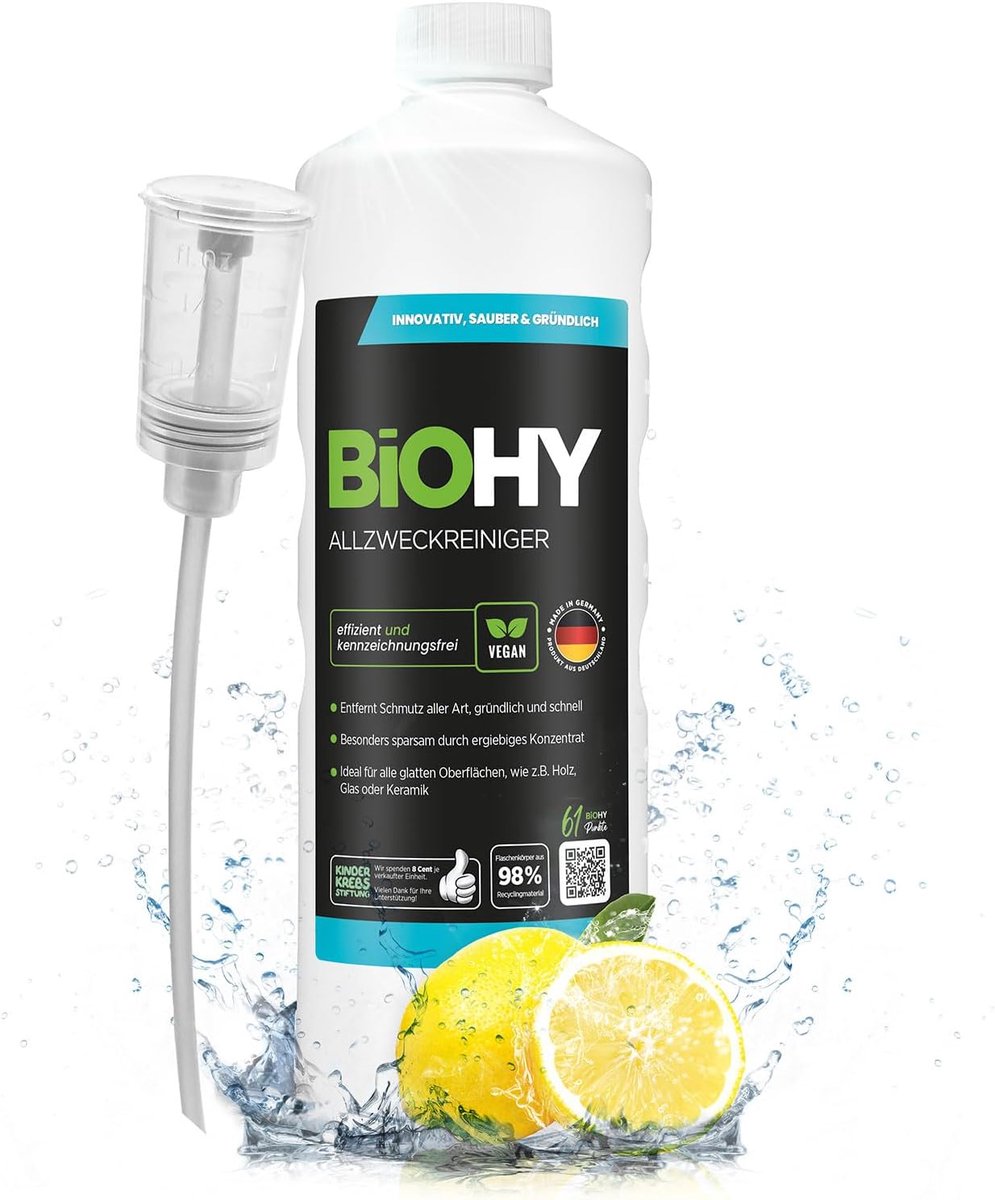SnelShoppen - Biologisch afbreekbare allesreiniger 1 liter met doseerfuncties | Universele schoonmaakmiddel voor huis en auto | Geschikt voor vloeren