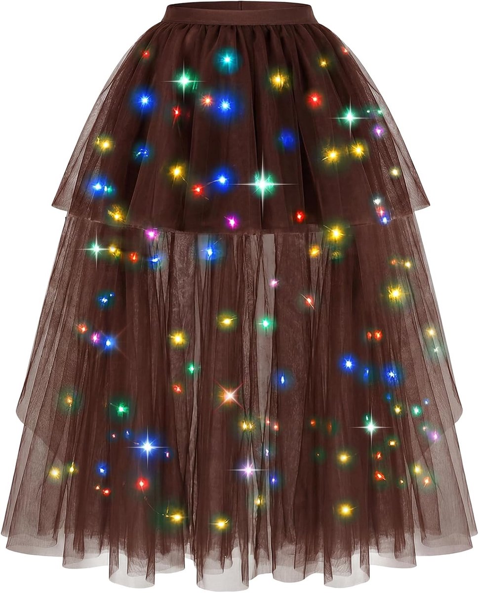 Tutu rok met led voor dames, tutu van tule, dans, lichtgevende rok