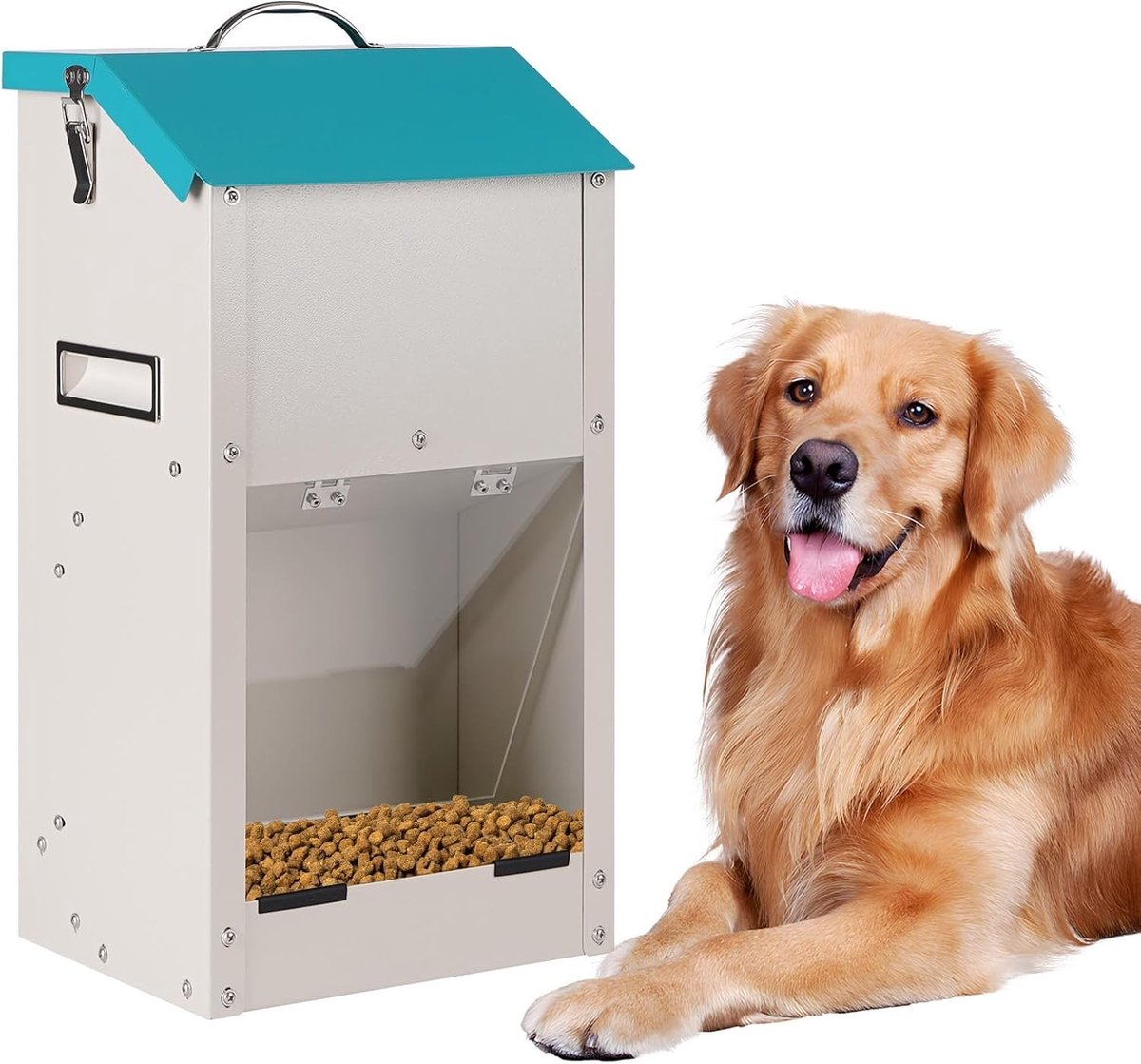Zwaartekracht Voedseldispenser voor Honden - Grote Capaciteit voor Droogvoer