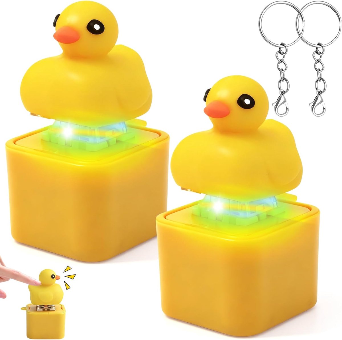 Fidget Sleutelhanger, Ribbende Fidget Speelgoed met Lichtjes