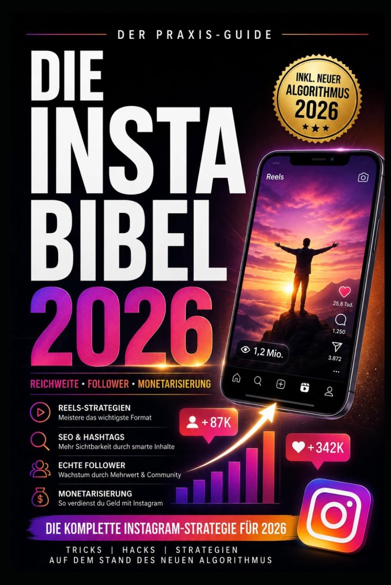 Insta Bibel 2026 XL: Das komplette Handbuch für Reichweite, Follower, Community & Monetarisierung auf Instagram