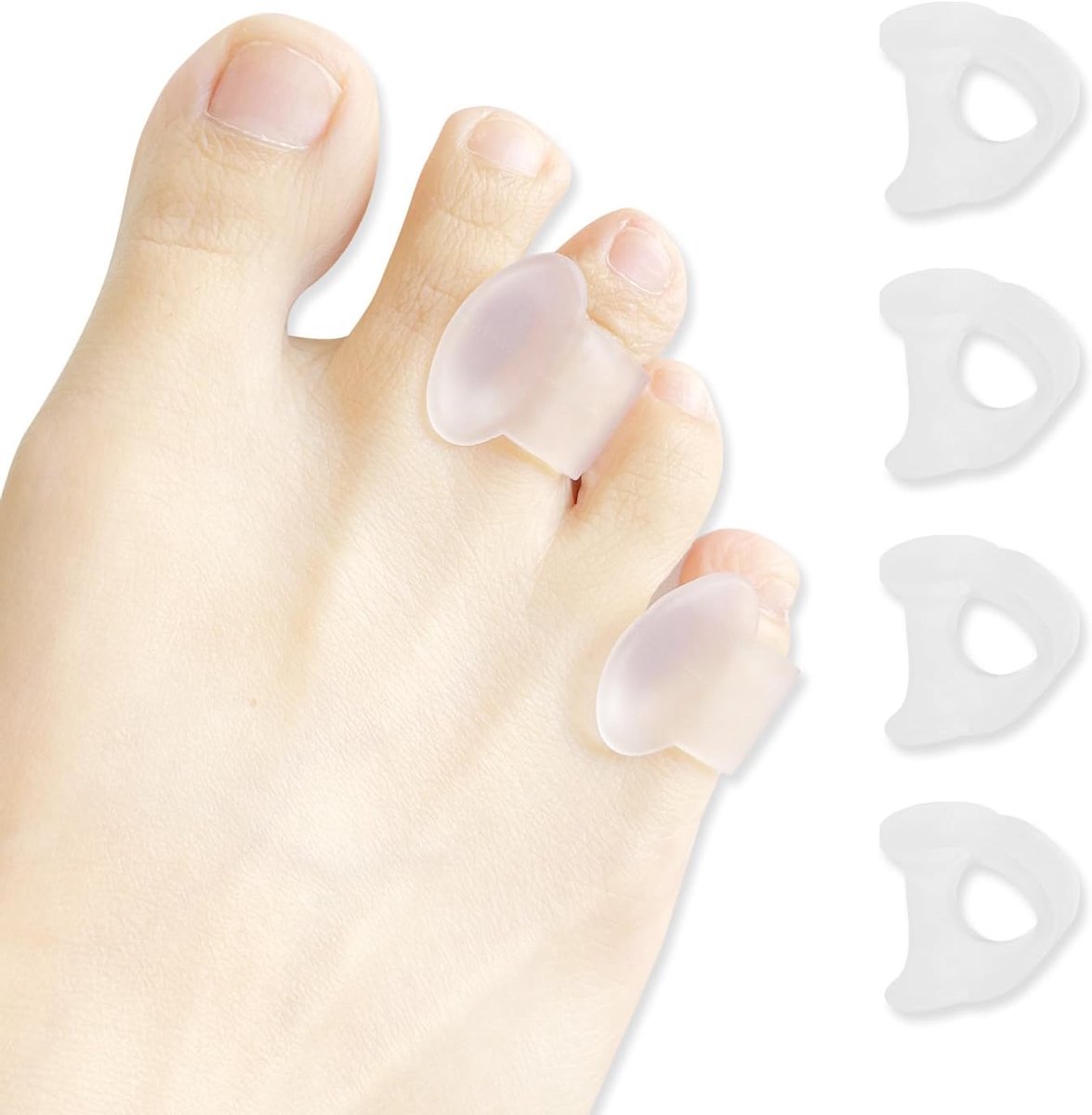 4 Stuks Teen Spacer Gel Pinky Teen Separator voor Overlappende Teen