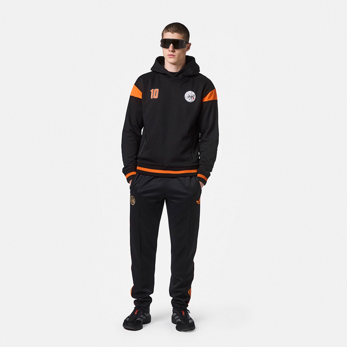 Ajax-hooded sweater zwart oranje senior