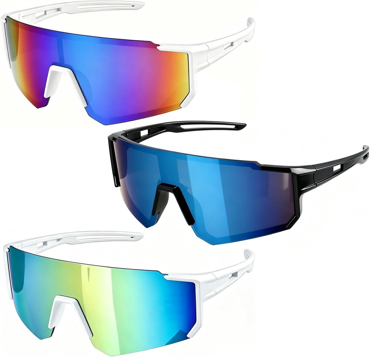 Brillen, sport, heren en dames, hardloopbril, UV400-bescherming, uv-bescherming, fietsaccessoires voor hardlopen, triatlon, motorfiets, golf, outdoor