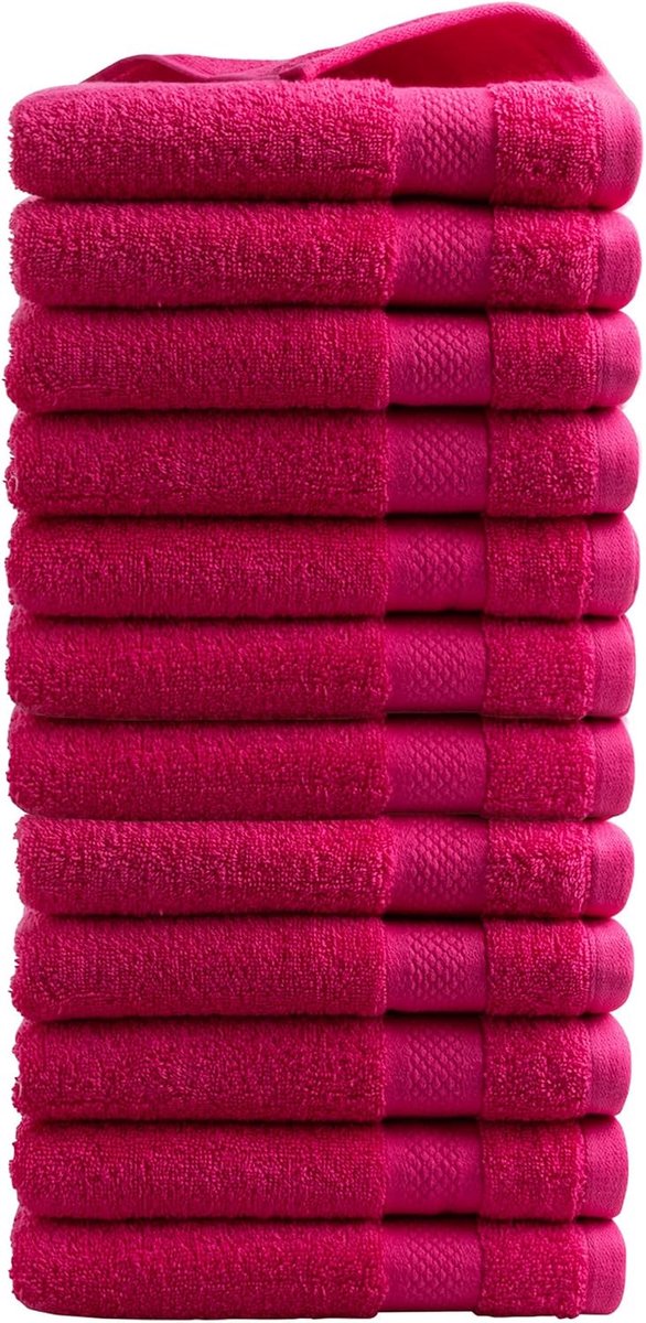 Badhanddoeken set van 12 - 50 x 100 cm - 100% katoen - hoge absorptie - SnelShoppen