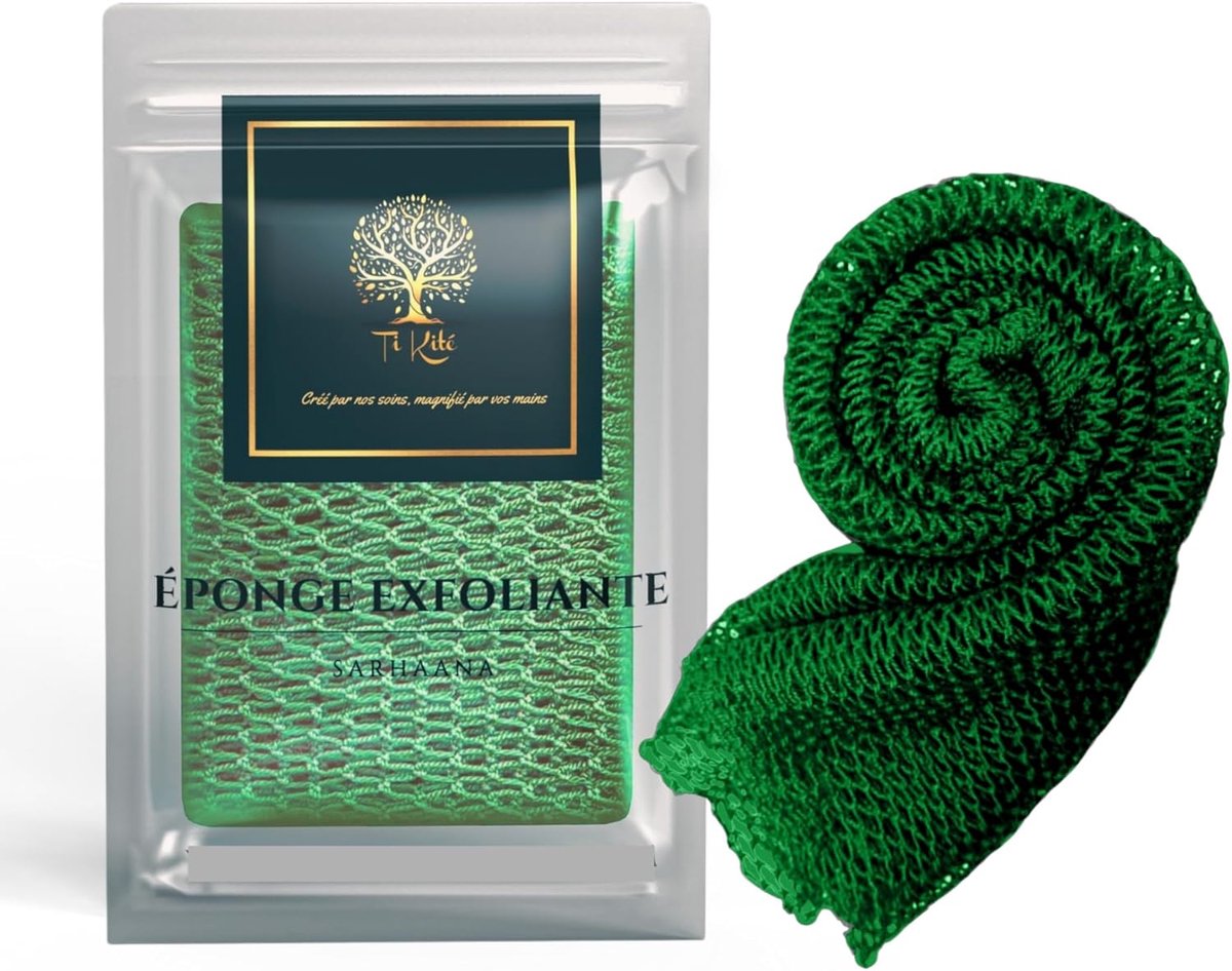 SnelShoppen - Afrikaanse Douche Net, Djampe Scrub Bad Spons Handschoen Bloem XL Accessoire voor Vrouwen, Mannen, Kinderen, Lichaam Scrub Net, 40x80cm,