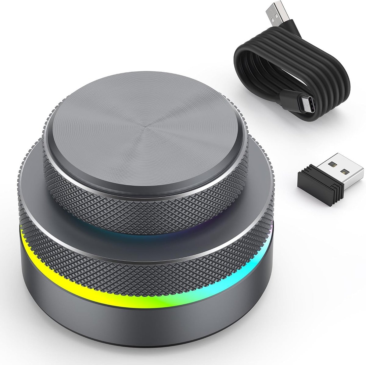 Programmeerbaar toetsenbord met macro paneel, 3 verbindingsmodi, RGB achtergrondverlichting, ideaal voor gamen, fotobewerking en streaming