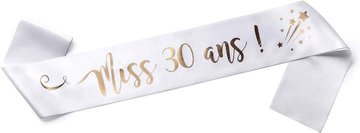 Sjaal voor verjaardagsfeest - 18 jaar, 20 jaar, 30 jaar, 40 jaar, 50
