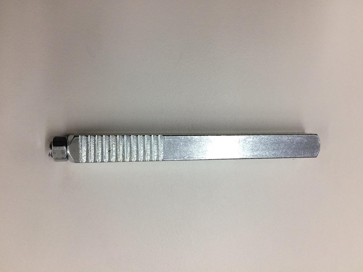 SnelShoppen - IJzeren frame met uitbreiding wit verzinkt 8 x 80 mm voor deurgrepen, knoppen, pantserdeuren, Q8-sloten, veilig en stevig