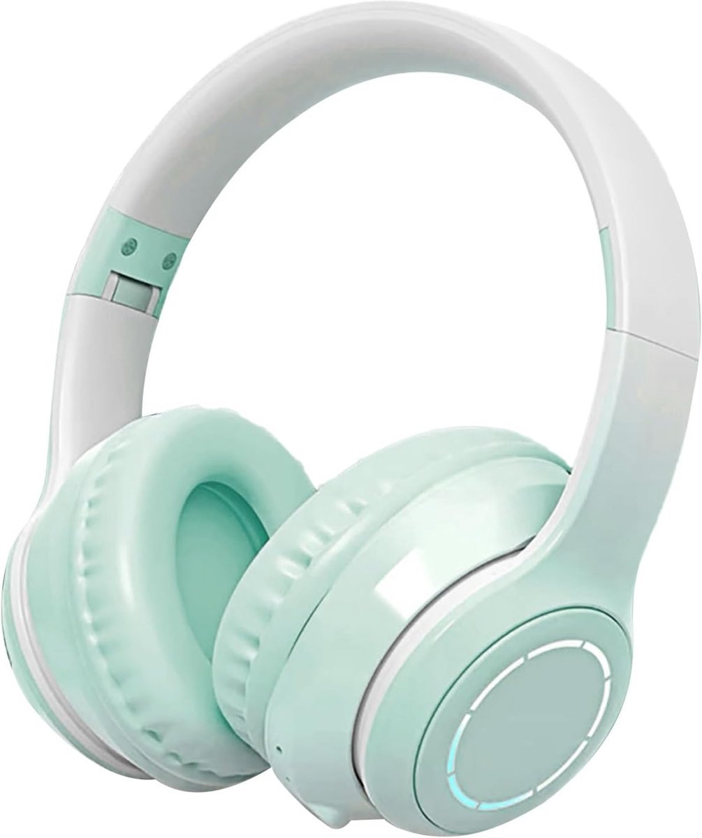 SnelShoppen - Draadloze Bluetooth Hoofdtelefoon Over Ear, Heavy Bass Headset met Microfoon, Vouwbare Bluetooth V5.1 Oordoppen voor Reizen, Smartphone,