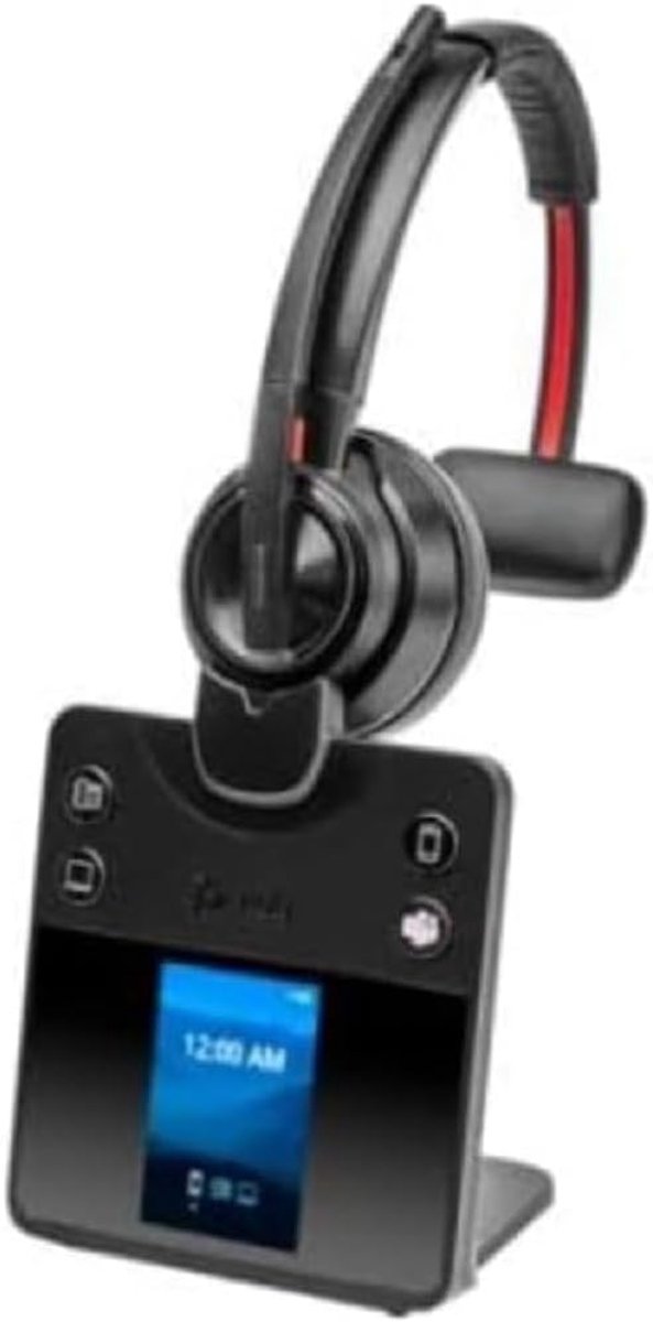 SnelShoppen - Poly Savi 8410 Office Headset - Draadloos On-Ear - DECT/Bluetooth - Zwart - Geschikt voor Microsoft Teams - Ideaal voor Kantoor en Thuis