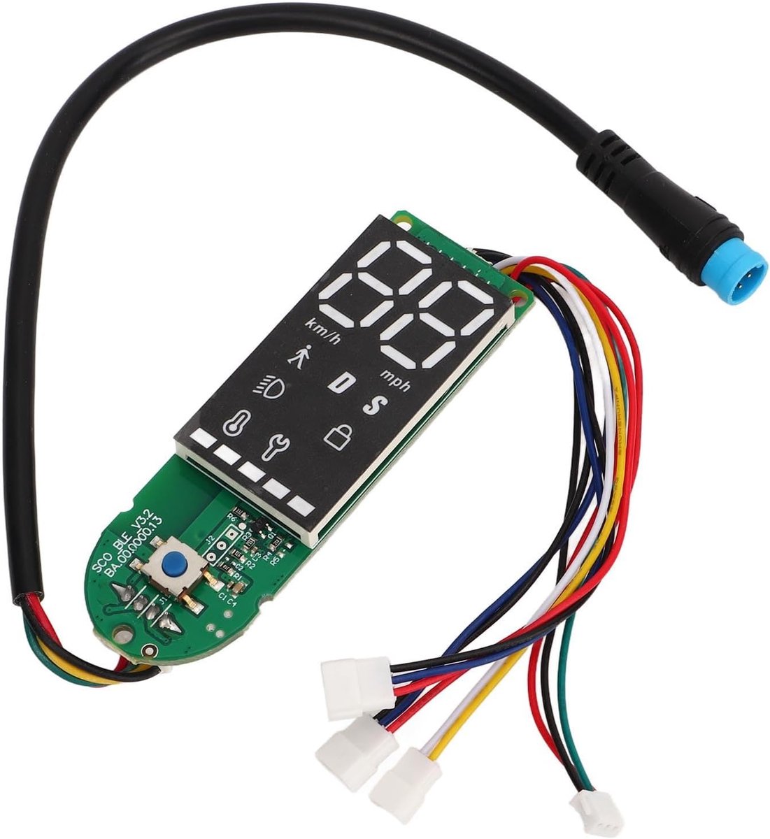 SnelShoppen - Waterproof Elektrische Scooter Circuitbord PCB Dashboard Vervanging Pro 2 - 4-Draad Dubbele Rem, Real-time Vermogen en Snelheid Weergave