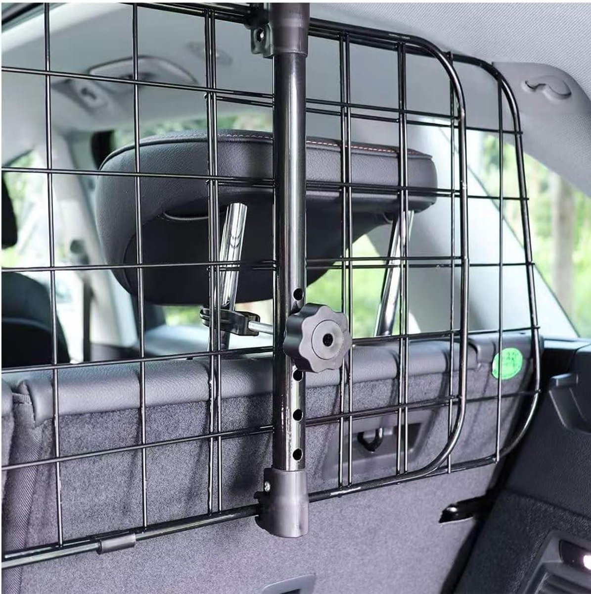 Hondenrek Auto - Hondenbarrière Kofferbak - Veilig Reizen - Verstelbaar Zwaar Gaas - Universeel - Zwart