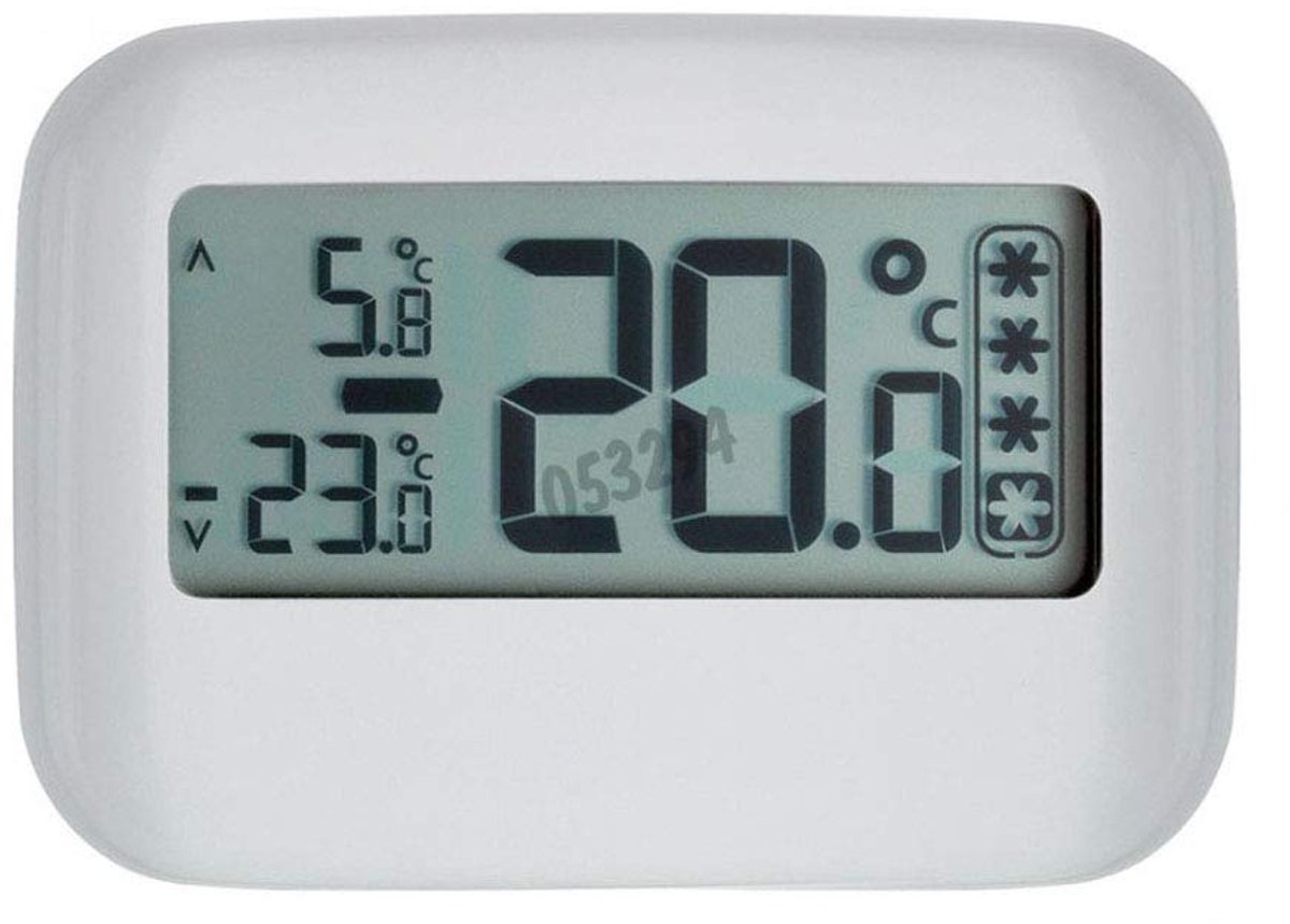 SnelShoppen - Dutscher 3042T Digitale Binnen- en Buitenthermometer met Hoge Nauwkeurigheid, Weerstation, Temperatuurweergave, Zwart, Geschikt voor Tui