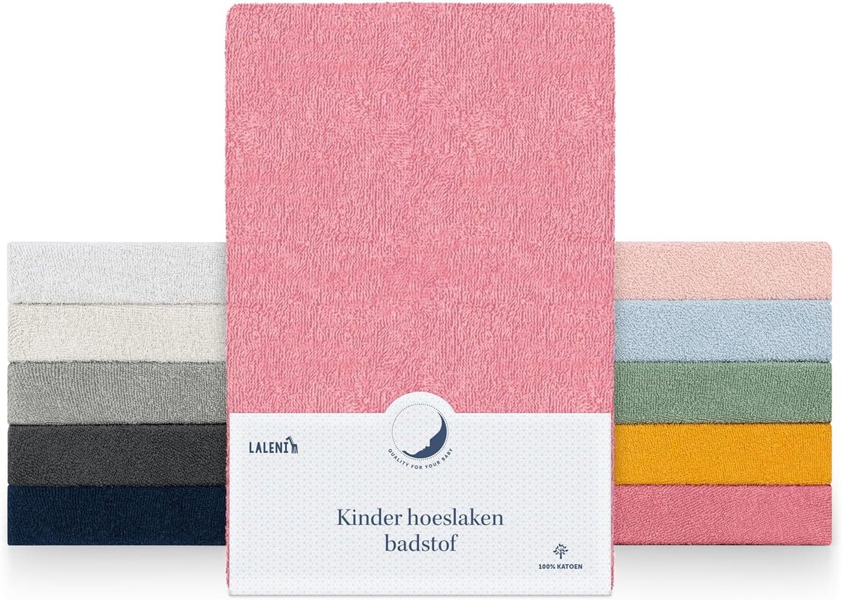 SnelShoppen - Premium Fitted Sheet Baby - Ledikant en Wieg - 40 x 90 x 10 cm - Koraal - Zacht en Warm - Oeko-Tex Gecertificeerd