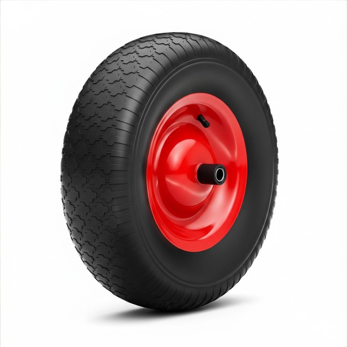 Ploutos® Kruiwagenwiel - Kruiwagens Kruiwagens - 95 mm - Kruiwagenwiel Anti Lek - Zwart/Rood - 10cm x 39cm x 39cm