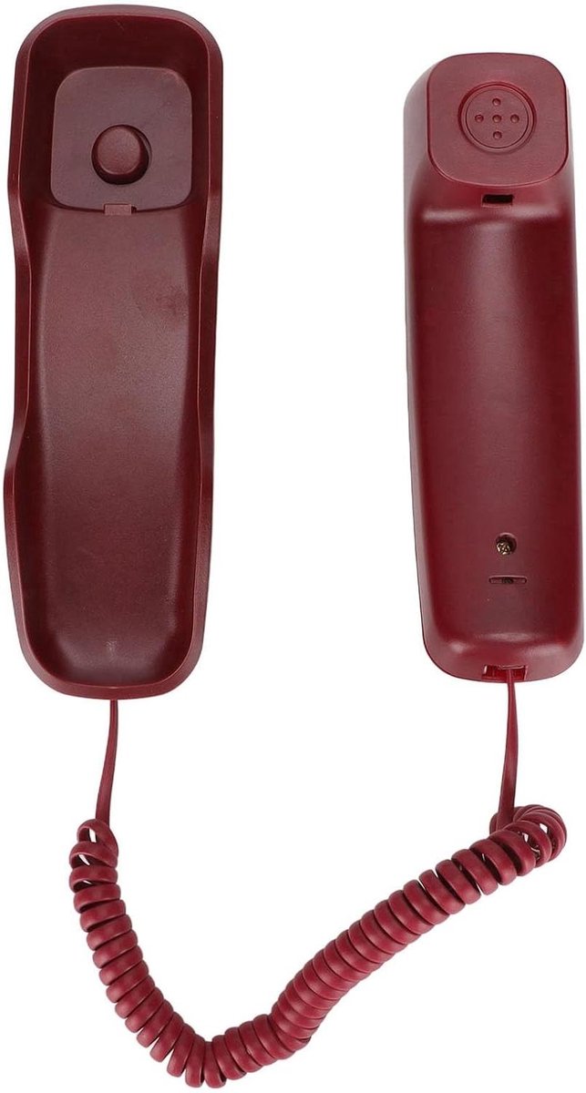 Vaste Telefoon - Huistelefoon Kantoortelefoon - Communiceren Thuis - LCD Scherm - 19 x 8 x 8 cm - Rood