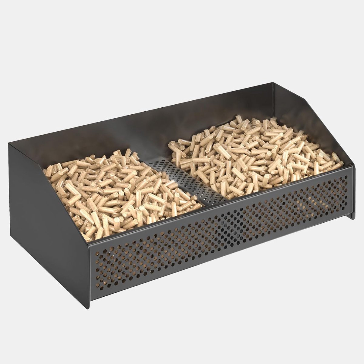 SnelShoppen - Pellet Basket voor Houtkachel, Pelletsbrandmand, 50 x 25 x 17 cm, Duurzaam en Ruim voor Openhaard en Houtkachel, 3.2 kg