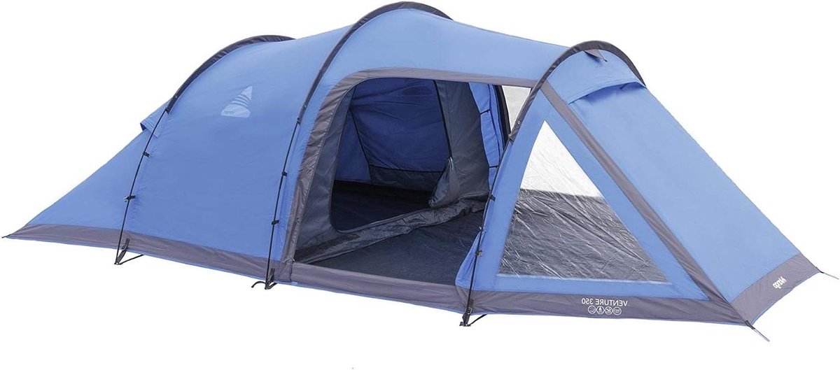 Tunneltent - Kampeertent Outdoor tent - Kamperen en Hiken - Waterdicht 3000mm HH - 3 personen - Rivierblauw