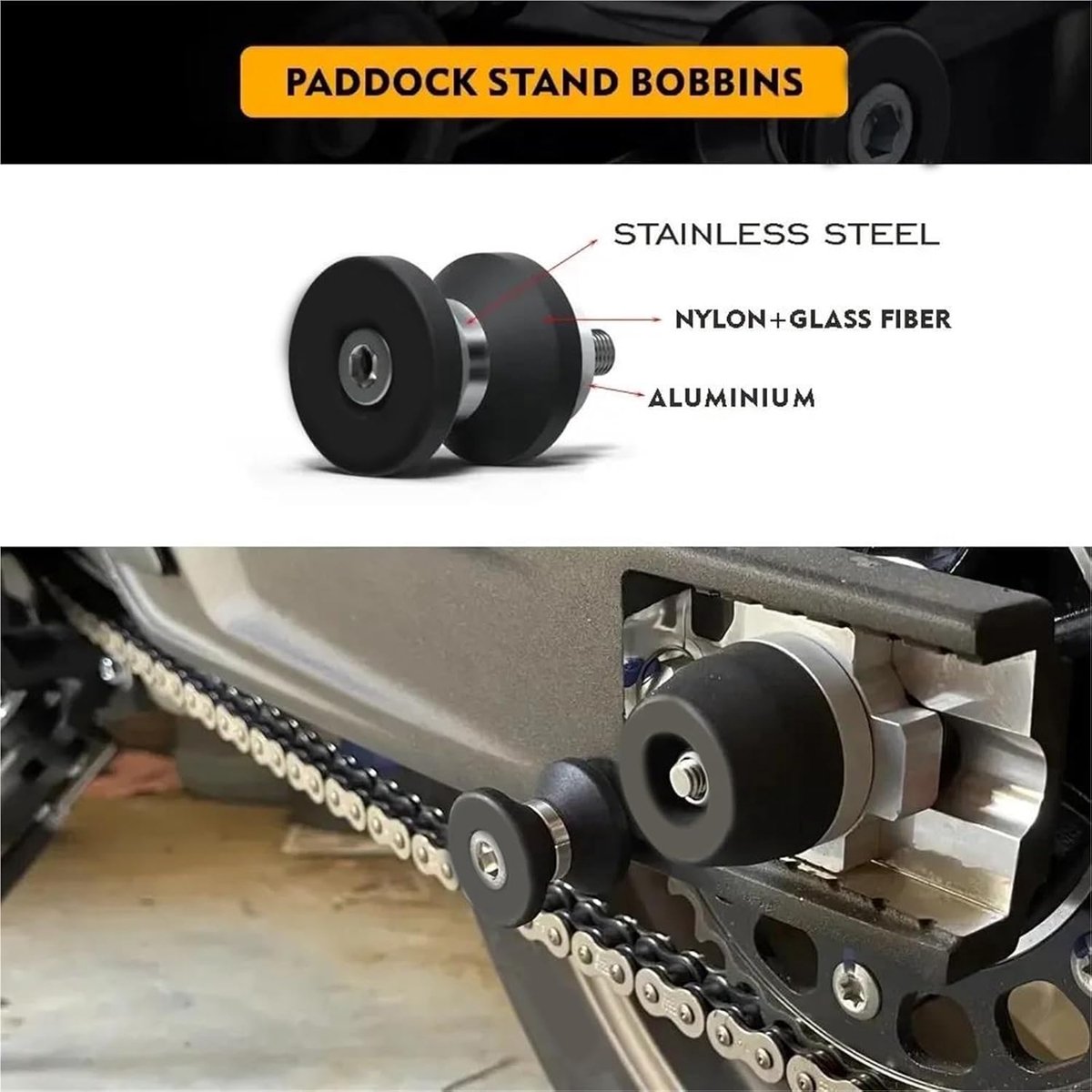 Motorfiets Bobbins - Spoelen Standaard - Motorfiets Onderhoud - Glasvezel Nylon Composiet - 1x1x1 cm - Niet gespecificeerd