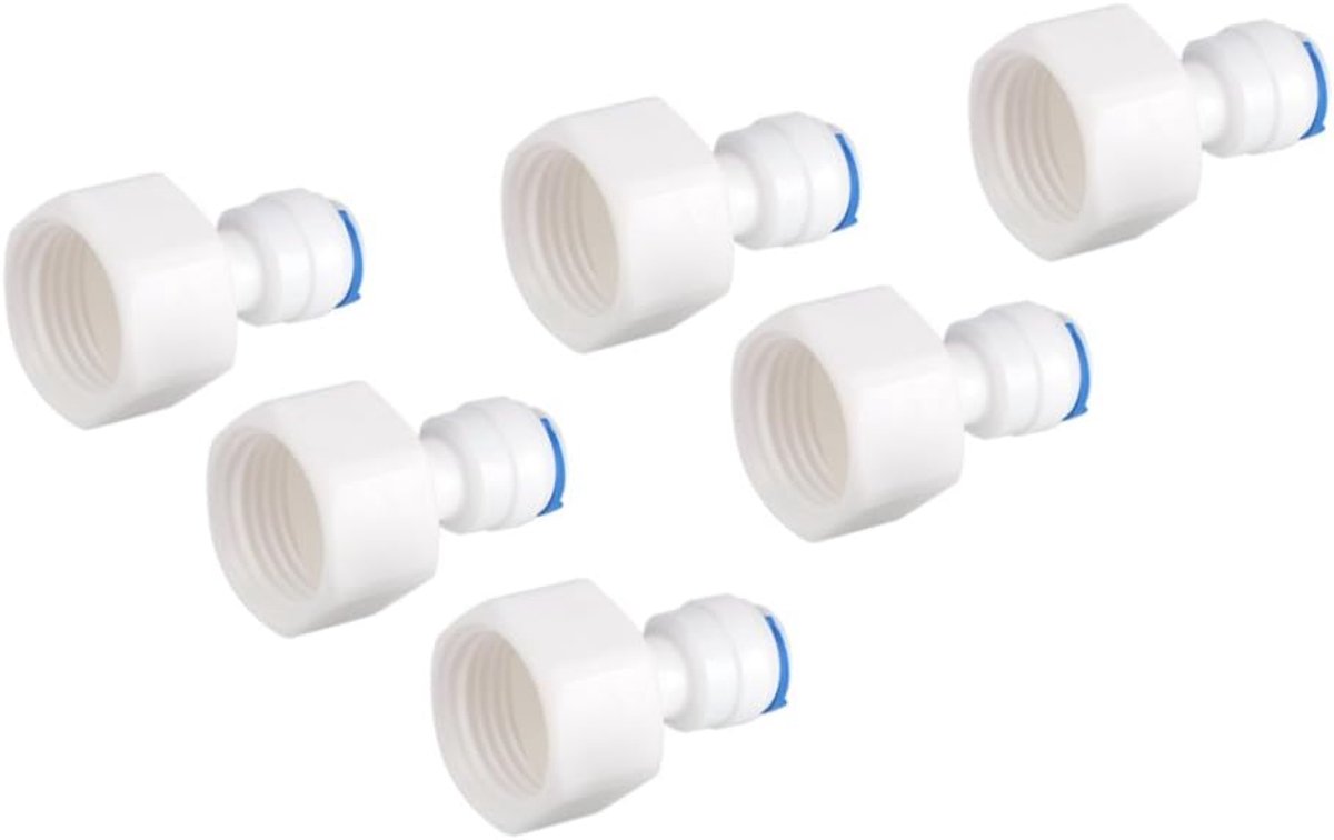 6 stks Vrouwelijke Adapter 1/4 Buis Od naar 1/2 Vrouwelijke Push in