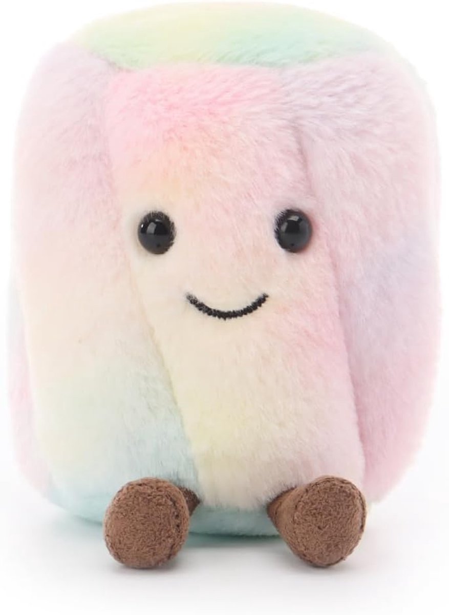 Lamb Heerlijke marshmallows eten suiker pluche dieren voor kinderen, zacht schattig knuffeldier voor baby's, meisjes en jongens, kleurrijk, 10 cm