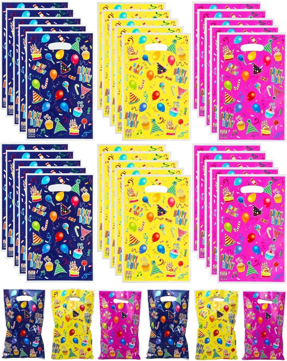 30 stuks (10 blauw, 10 geel, 10 paars) voor snoep, geschenken en