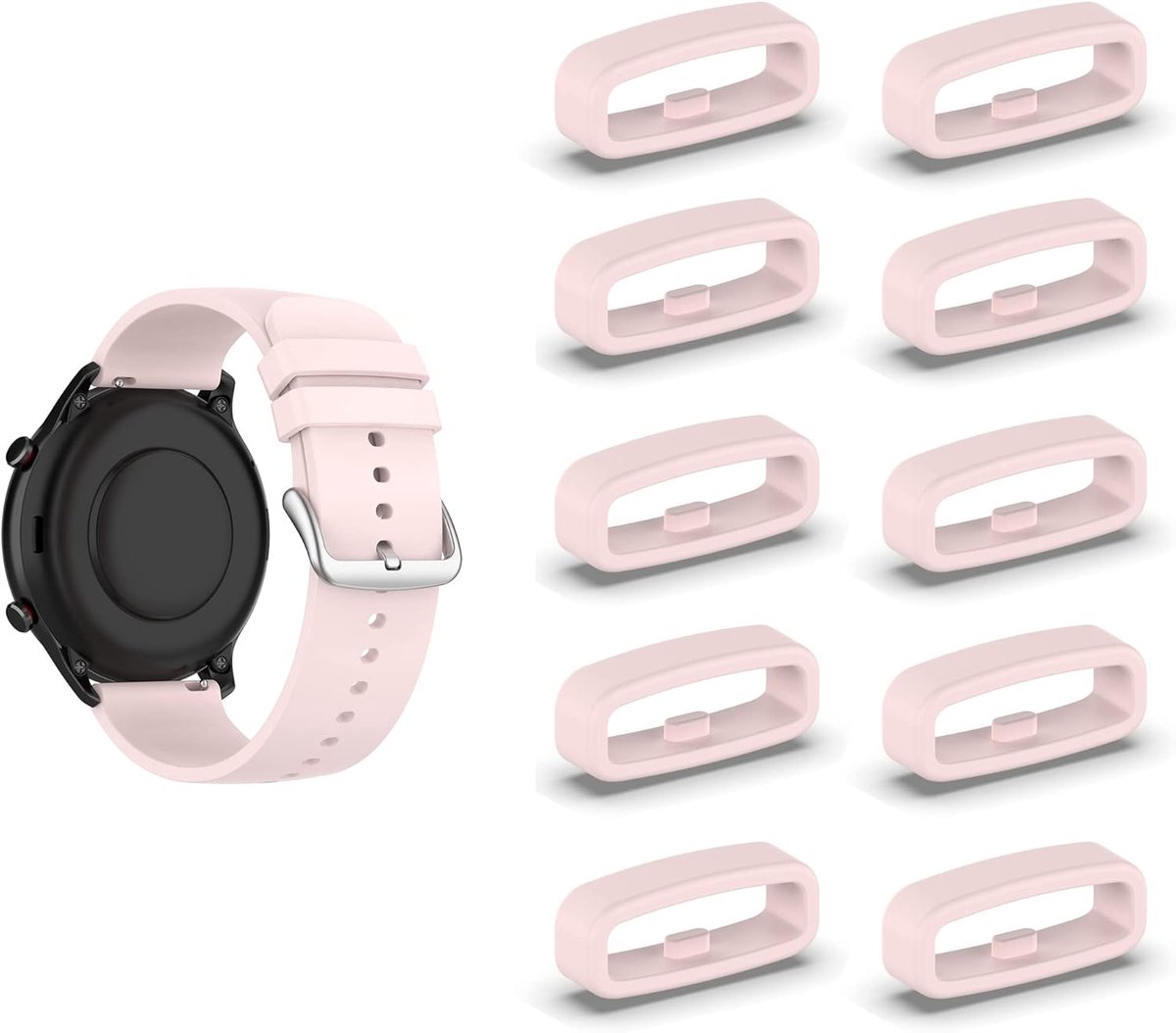 10 stuks siliconen horlogebandlussen voor Garmin-smarthorloges