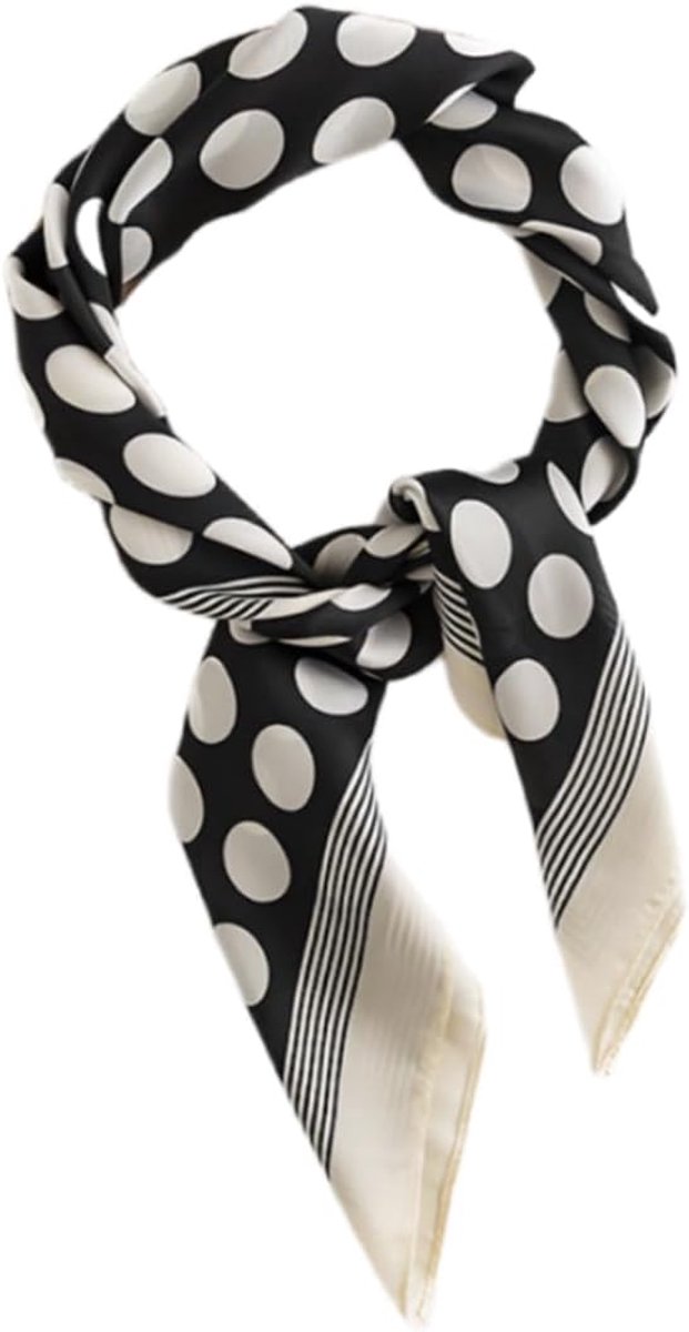 Damessjaal van kunstzijde, bloemenprint, elegant accessoire