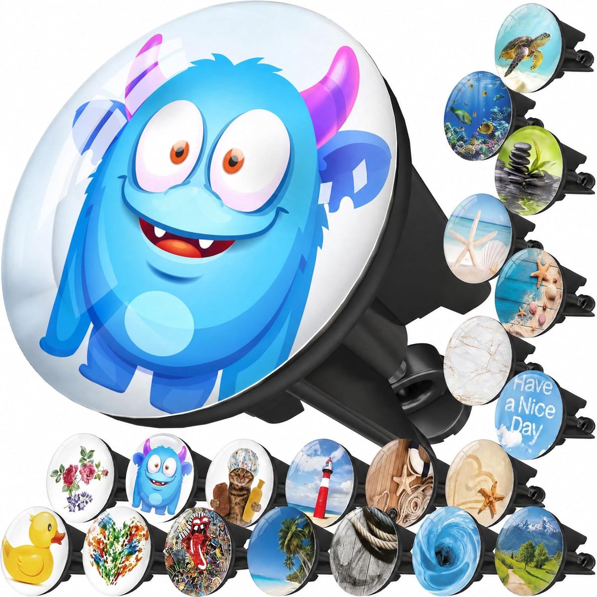 Wastafel Stopper met motief Monster - Voor alle Gangbare Afvoer