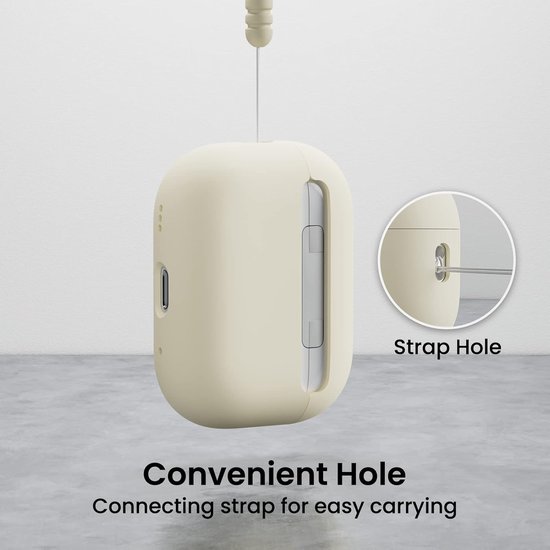 Compatibel met Airpods Pro 2 hoesje (2022), beschermende vloeibare siliconen hoes voor Airpods Pro 2e generatie met sleutelkoord zachte huid voorkant led zichtbaar sterrenlicht van compatibel — afbeelding 2