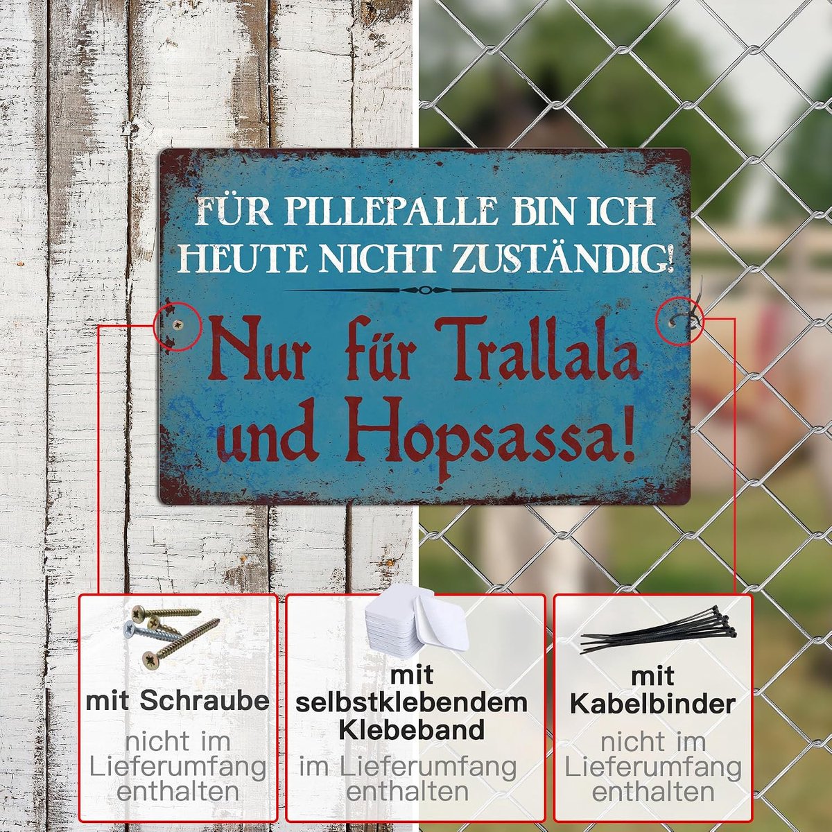 Decor 1 stuk metalen plaat met sarcastische humoristische citaten