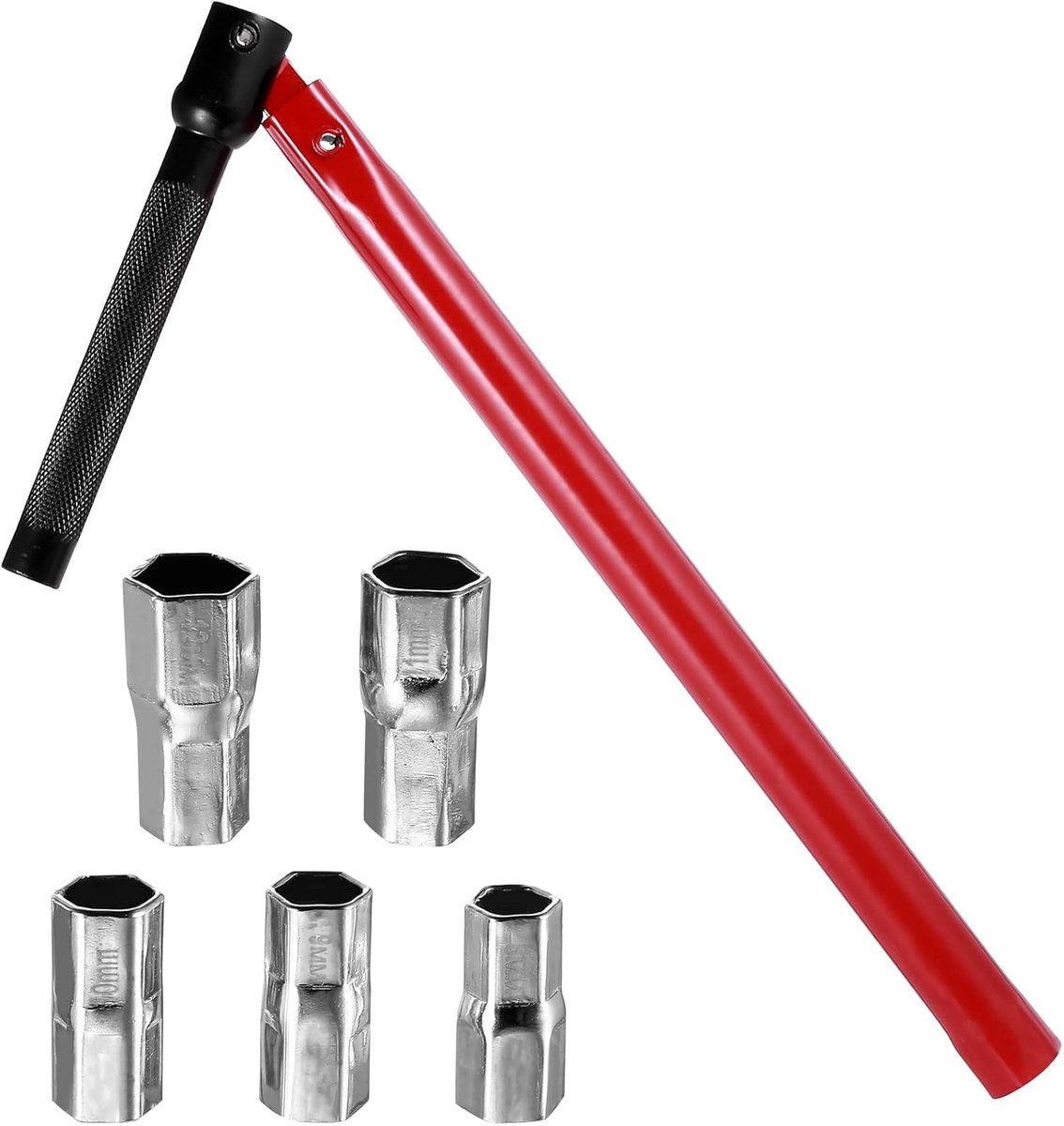 6 x kraanmoersleutelset 8-12 mm, 13 mm armatuursleutel, staande kraansleutel, universeel gereedschap, kraangereedschap, kraanmontagegereedschap, wastafelkraan, sleutel