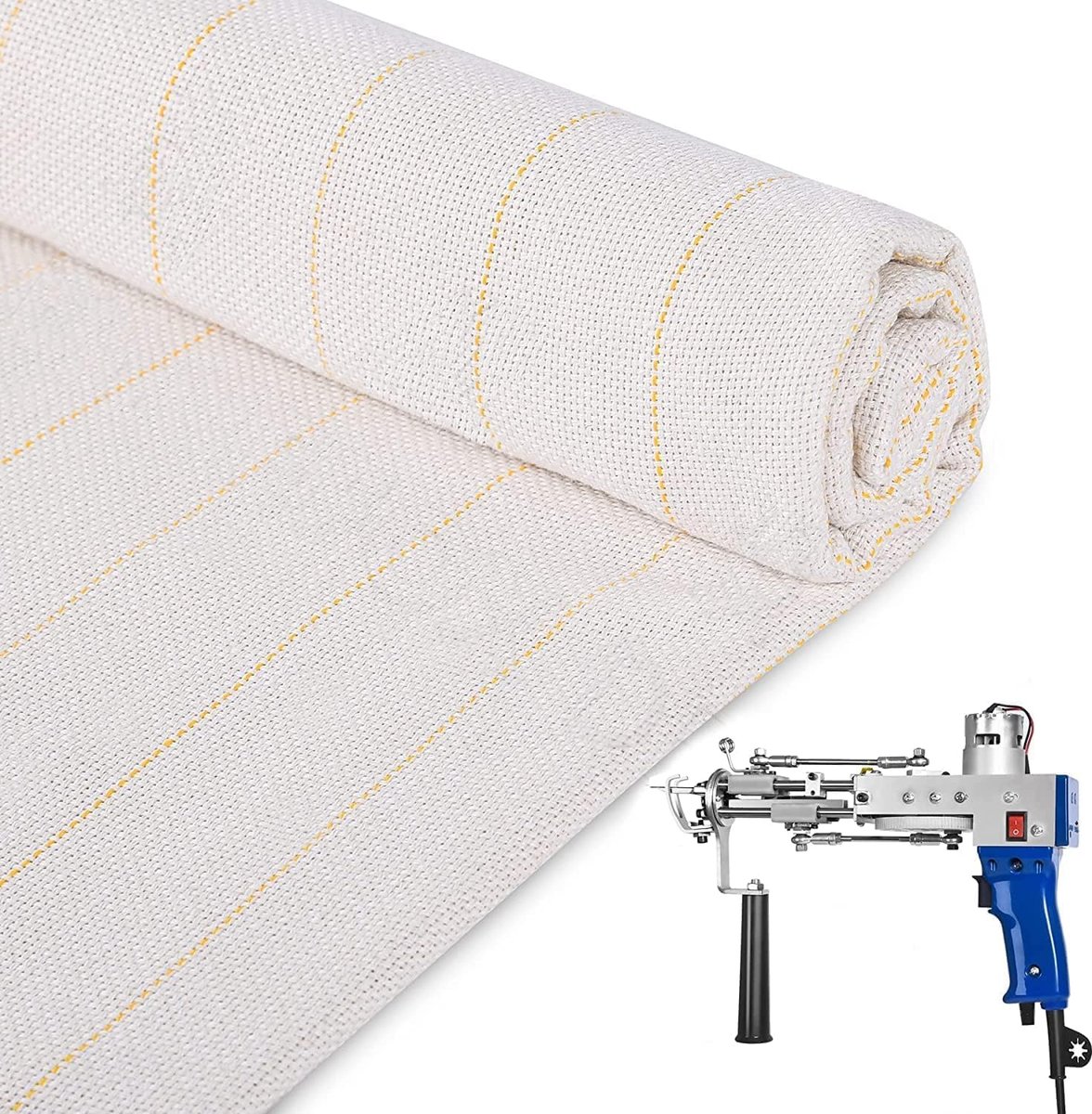 monnikendoek met gemarkeerde gele lijnen voor tufting, professionele