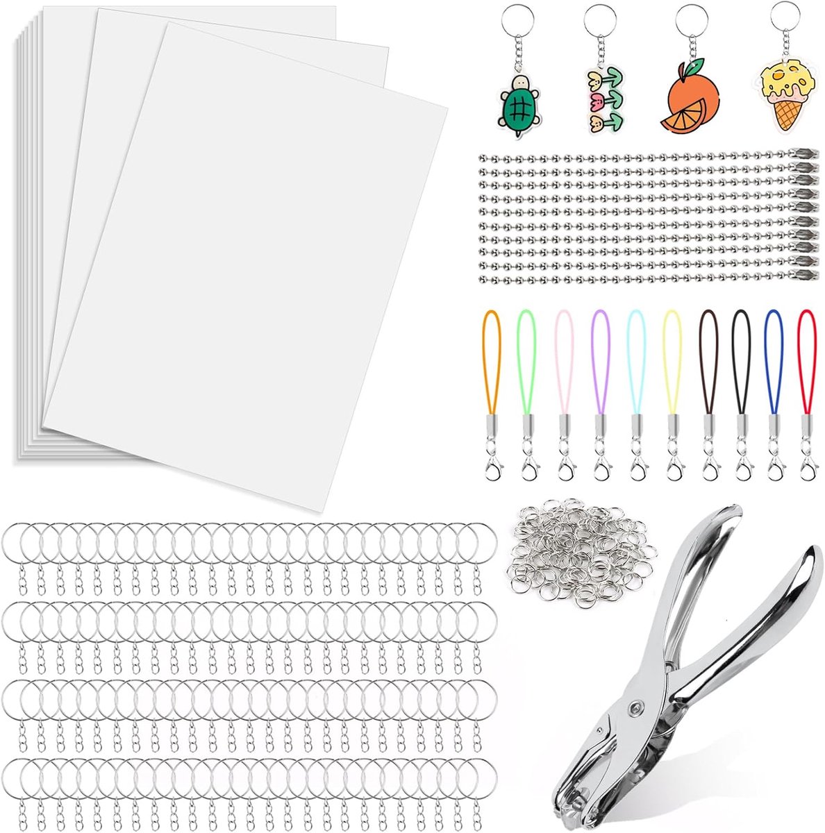 246 stuks krimpfolie set, 25 vellen krimpen papier doorzichtige