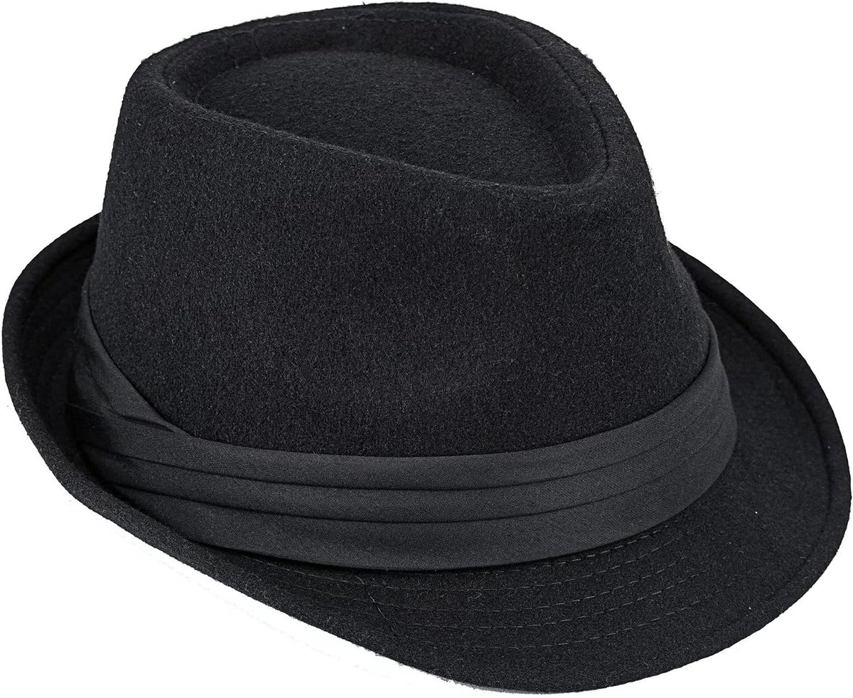 Manhattan Gestructureerde Trilby Fedora Hoed voor Vrouwen Korte Rand