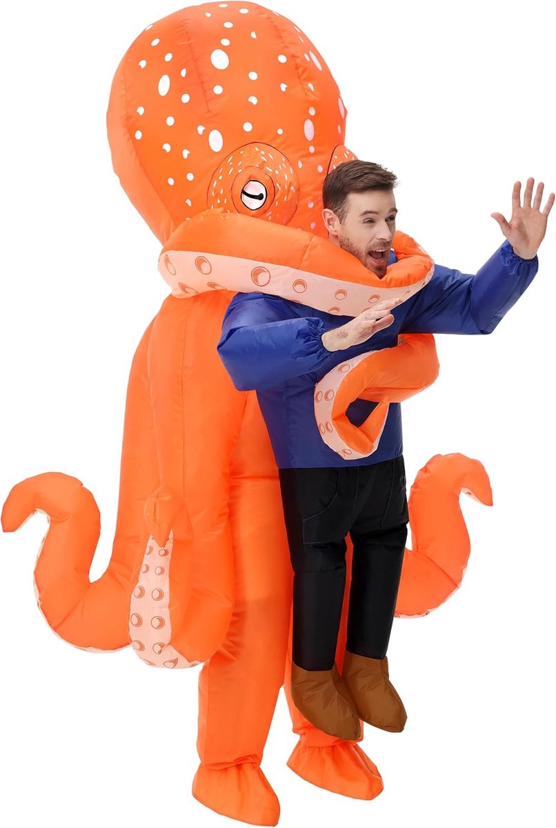 Opblaasbaar octopuskostuum voor volwassenen, opblaasbaar