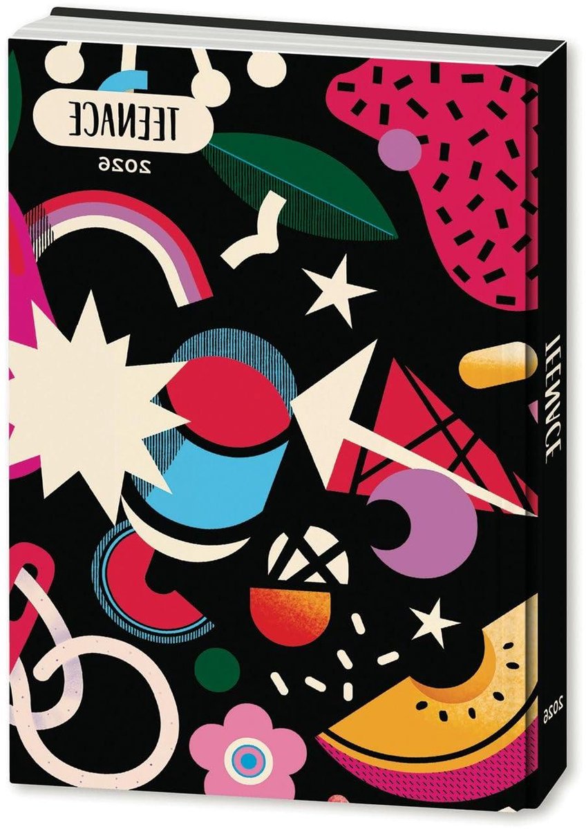 Schoolagenda Zwart - Agenda Pocket - School Organisatie - Metallic Datum - 16 x 11 cm - Zwart
