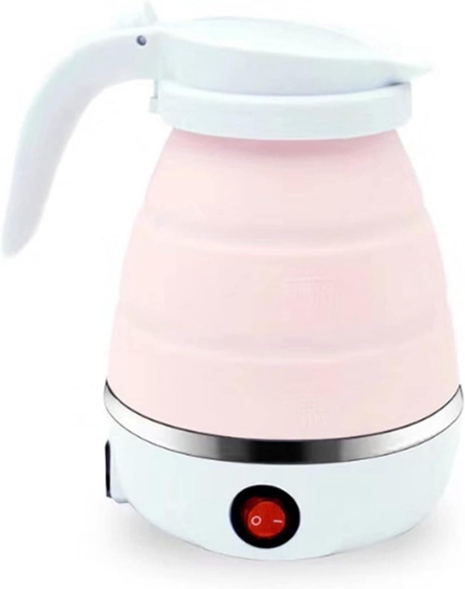Elektrisch Waterkokertje - Reis Waterkoker - Water Koken - Opvouwbaar Ontwerp - 700ml - Roze