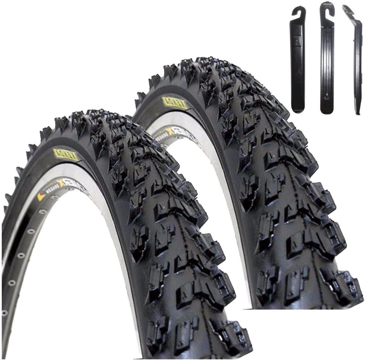 MTB Fietsbanden - Banden Set - Mountainbiken - Knobbelig Loopvlak - 20 inch - Zwart