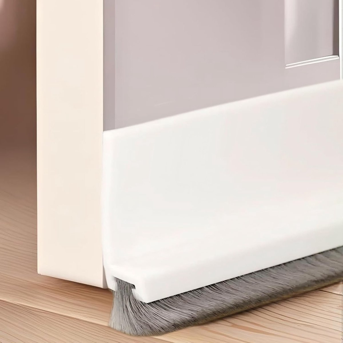Draught Excluder 100 cm - Zelfklevende Deurstrip - Siliconen Met Borstel - Beschermt Tegen Stof En Lucht - ShopVlot