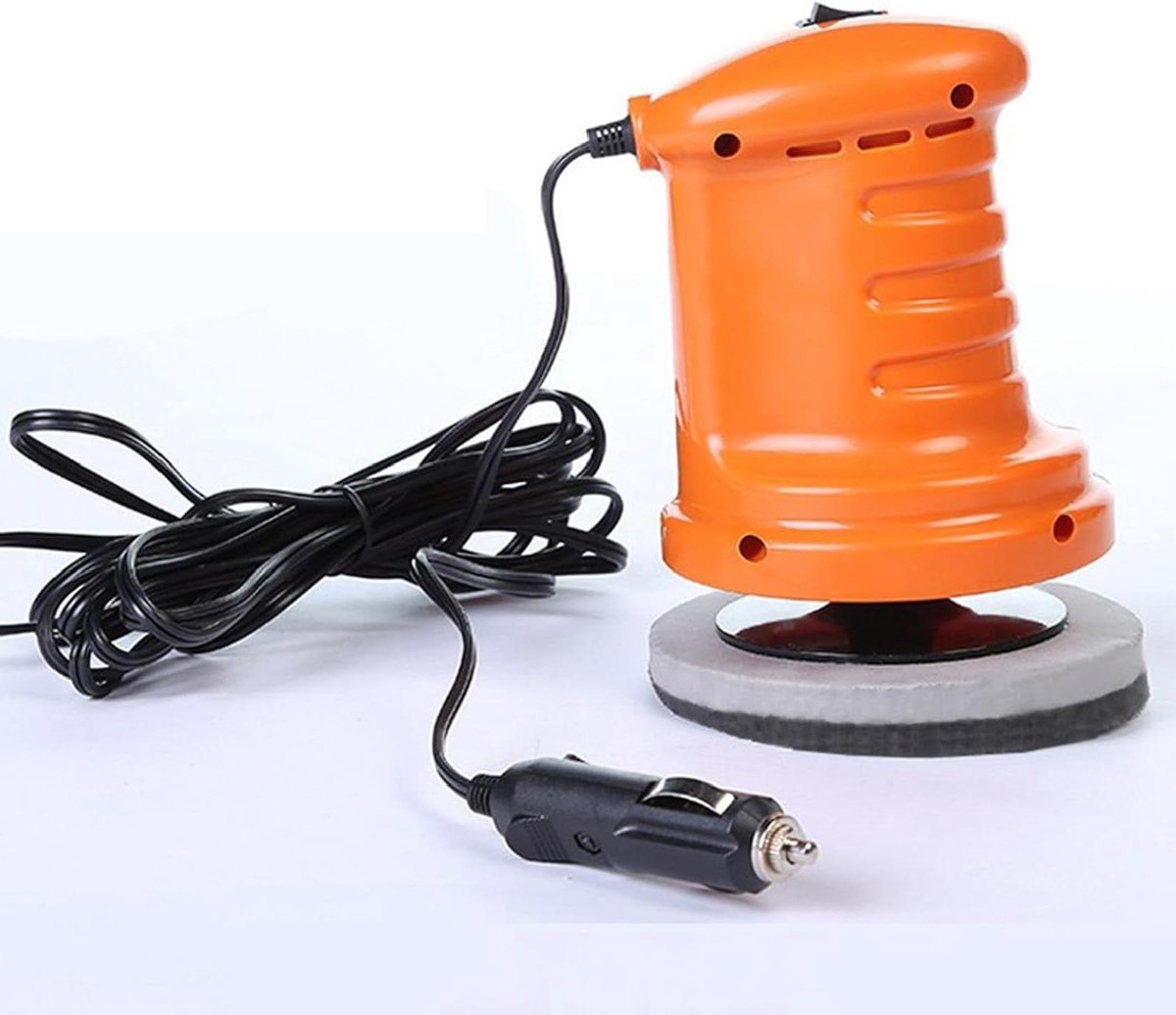 Autowasmachine Polijstmachine - Krachtige Polijster - Voertuig Glans Herstellen - Hoge Efficiëntie 12V - 4.5m Snoer - Oranje